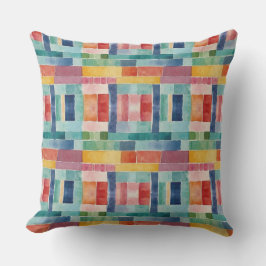 Kleurrijke Rainbow Abstract Paint Waterverf Patter Buitenkussen