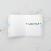 Kleurrijke Rainbow Axolotl Birthday Kaart (Binnen)