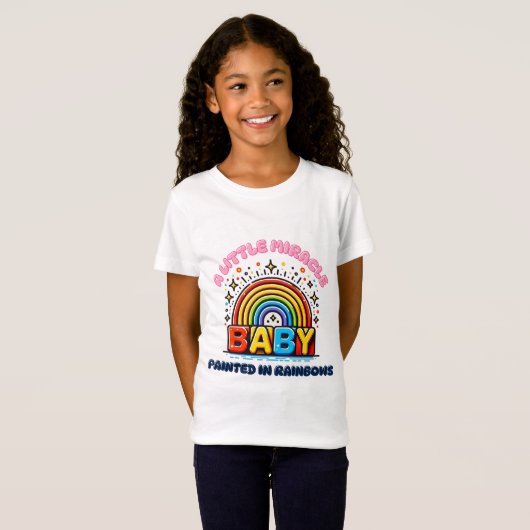 Kleurrijke Rainbow Baby Joy T-shirt (Voorkant volledig)