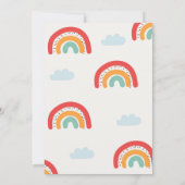 Kleurrijke Rainbow Baby Sprinkle Invitation Kaart (Achterkant)