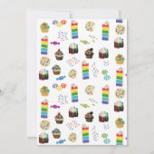 Kleurrijke Rainbow Birthday Cake Kids Verjaardagsf Kaart (Achterkant)