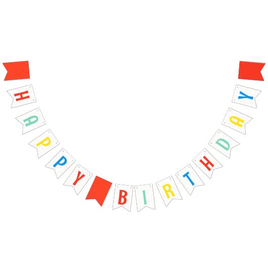 Kleurrijke Rainbow Birthday Party Bunting Banner (Alle)