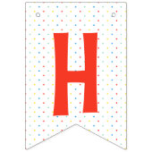 Kleurrijke Rainbow Birthday Party Bunting Banner (Tweede vlag)