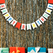 Kleurrijke Rainbow Birthday Party Bunting Banner