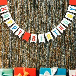 Kleurrijke Rainbow Birthday Party Bunting Banner