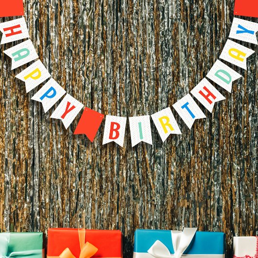 Kleurrijke Rainbow Birthday Party Bunting Banner