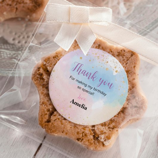 Kleurrijke Rainbow Birthday Sticker Labels