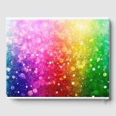 Kleurrijke Rainbow Bokeh Glitter patroon Gastenboek (Achterkant)