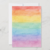 Kleurrijke Rainbow Bow bruiloft uitnodiging (Achterkant)