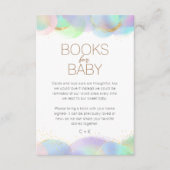 Kleurrijke Rainbow Bubble Baby shower boeken voor  Informatiekaartje (Voorkant)
