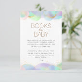 Kleurrijke Rainbow Bubble Baby shower boeken voor  Informatiekaartje (Staand voorkant)