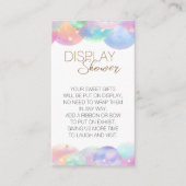 Kleurrijke Rainbow Bubble Baby shower Display Douc Informatiekaartje (Voorkant)