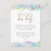 Kleurrijke Rainbow Bubbles Baby shower Boekaanvraa Informatiekaartje (Voorkant)