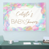 Kleurrijke Rainbow Bubbles Baby shower Welkom Spandoek (Beurs)