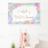 Kleurrijke Rainbow Bubbles Baby shower Welkom Spandoek (Insitu)