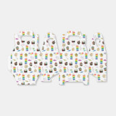 Kleurrijke Rainbow Cake Desserts & Sprinkles Patro Bedankdoosjes (Uitgevouwen)