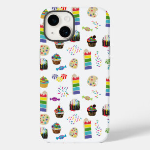 Kleurrijke Rainbow Cake Desserts & Sprinkles Patro Case-Mate iPhone 14 Hoesje