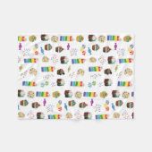 Kleurrijke Rainbow Cake Desserts & Sprinkles Patro Fleece Deken (Voorkant (Horizontaal))