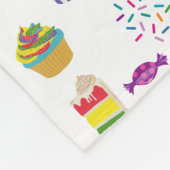 Kleurrijke Rainbow Cake Desserts & Sprinkles Patro Fleece Deken (Hoek)