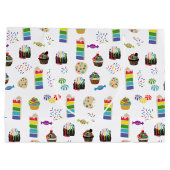 Kleurrijke Rainbow Cake Desserts & Sprinkles Patro Groot Cadeauzakje (Achterkant)