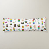 Kleurrijke Rainbow Cake Desserts & Sprinkles Patro Lichaamskussen (Achterkant)