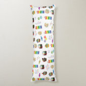 Kleurrijke Rainbow Cake Desserts & Sprinkles Patro Lichaamskussen (Achterkant (Verticaal))