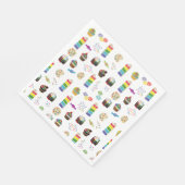 Kleurrijke Rainbow Cake Desserts & Sprinkles Patro Servet (Hoek)
