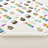 Kleurrijke Rainbow Cake Desserts & Sprinkles Patro Sherpa Deken (3/4)