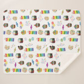 Kleurrijke Rainbow Cake Desserts & Sprinkles Patro Sherpa Deken (Voorkant (horizontaal))