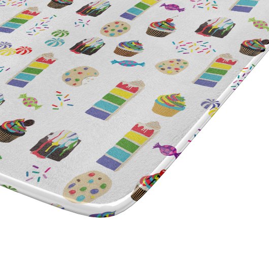 Kleurrijke Rainbow Cake Desserts & Sprinkles Patro Snijplank (Hoek)