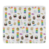 Kleurrijke Rainbow Cake Desserts & Sprinkles Patro Snijplank (Voorkant)