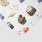 Kleurrijke Rainbow Cake Desserts & Sprinkles Patro Tissuepapier (Detail)