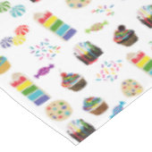 Kleurrijke Rainbow Cake Desserts Sprinkles Verjaar Tafelkleed (Gekanteld)