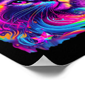 Kleurrijke Rainbow Cat Graphic Poster (Hoek)