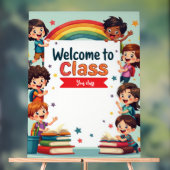 Kleurrijke Rainbow Classroom Wall Art Acryl Bord (Neutraal)