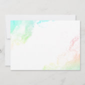 Kleurrijke Rainbow Clouds Baby-Q BBQ Baby shower Kaart (Achterkant)