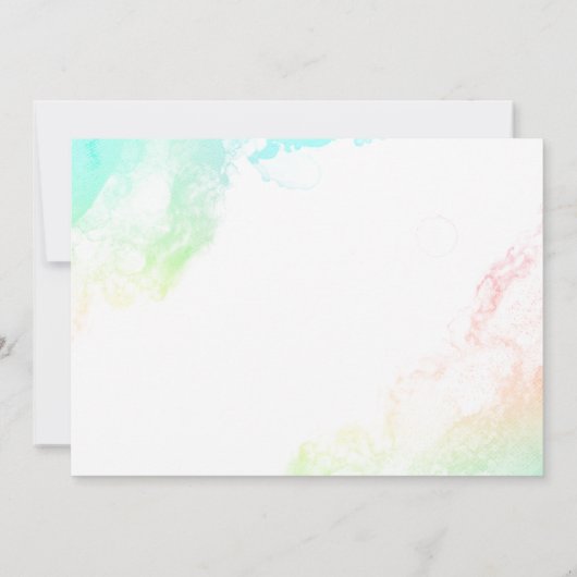 Kleurrijke Rainbow Clouds Baby-Q BBQ Baby shower Kaart (Achterkant)