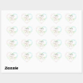 Kleurrijke Rainbow Clouds Baby shower Envelope Sea Hart Sticker (Vel)