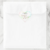 Kleurrijke Rainbow Clouds Baby shower Envelope Sea Hart Sticker (Tas)