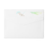 Kleurrijke Rainbow Clouds Baby shower Retouradres (Achterkant)