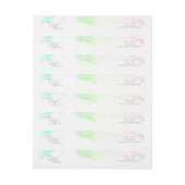 Kleurrijke Rainbow Clouds Baby shower Retouradres (Vel)