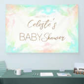 Kleurrijke Rainbow Clouds Baby shower Welkom Spandoek (Beurs)