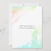 Kleurrijke Rainbow Clouds White BBQ Baby shower Kaart (Achterkant)