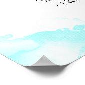 Kleurrijke Rainbow Clouds Wit Baby shower Welkom Poster (Hoek)