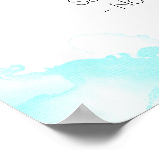 Kleurrijke Rainbow Clouds Wit Baby shower Welkom Poster (Hoek)