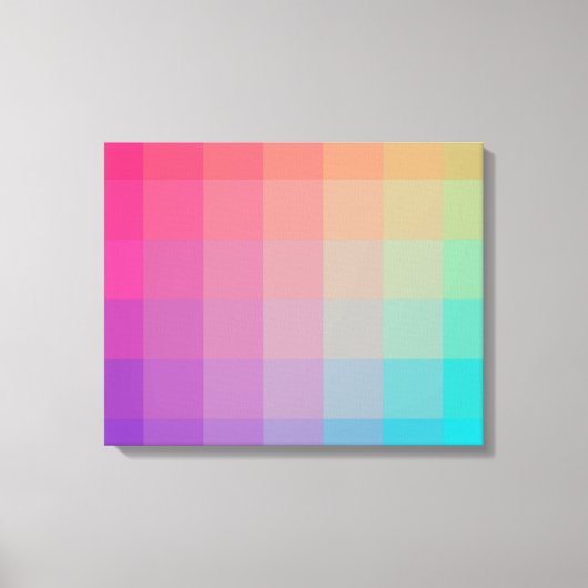 Kleurrijke Rainbow Colors Gradient Design Canvas Afdruk (Voorkant)