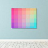 Kleurrijke Rainbow Colors Gradient Design Canvas Afdruk (Insitu (Houten vloer))