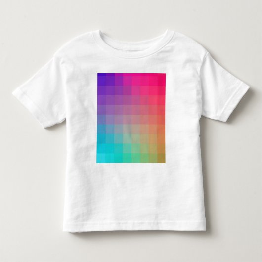Kleurrijke Rainbow Colors Gradient Design Kinder Shirts (Voorkant)