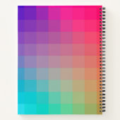 Kleurrijke Rainbow Colors Gradient Design Notitieboek (Achterkant)