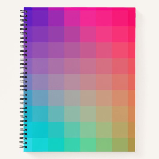 Kleurrijke Rainbow Colors Gradient Design Notitieboek (Voorkant)